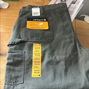 Carhartt Washed Dungaree Pants in Gray